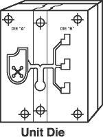 Unit Die Tooling used for many zinc die cast dies